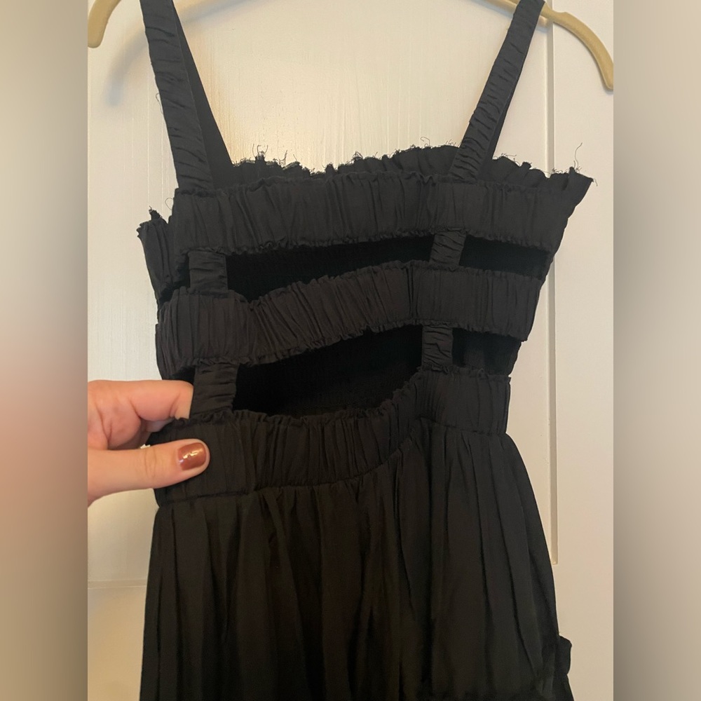 ASOS Black Open Back Midi Dress